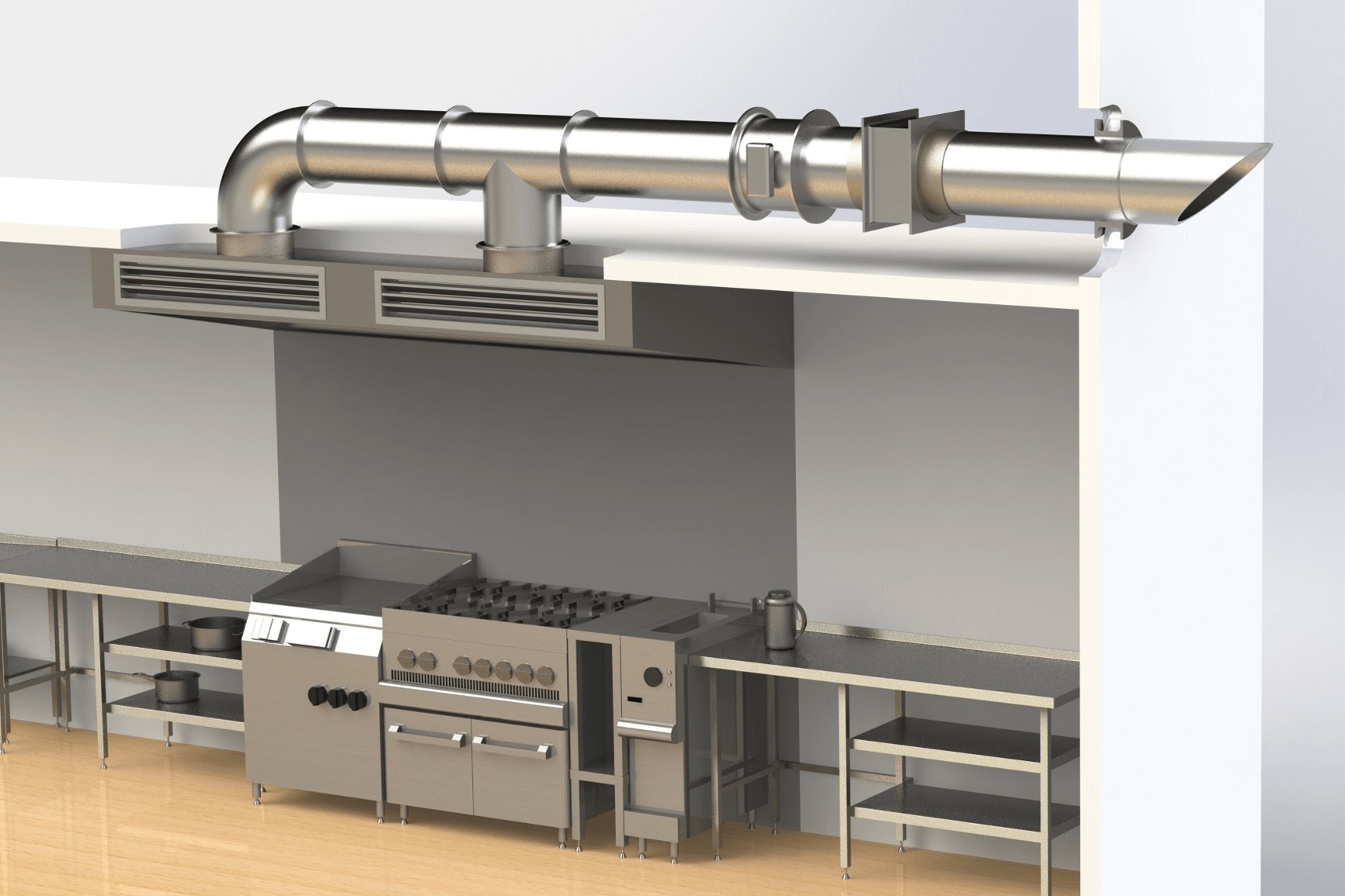 commercial kitchen ventilation hood design