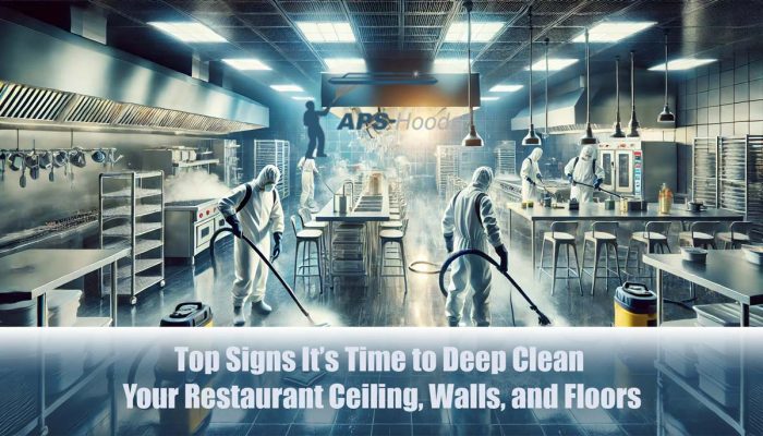 Deep Clean Restaurant Ceiling Walls & Floors